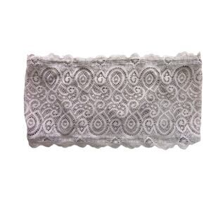 NWOT Lace Scalloped Bandeau Bra Free People Intimately Tube Top M/L Mauve Gray